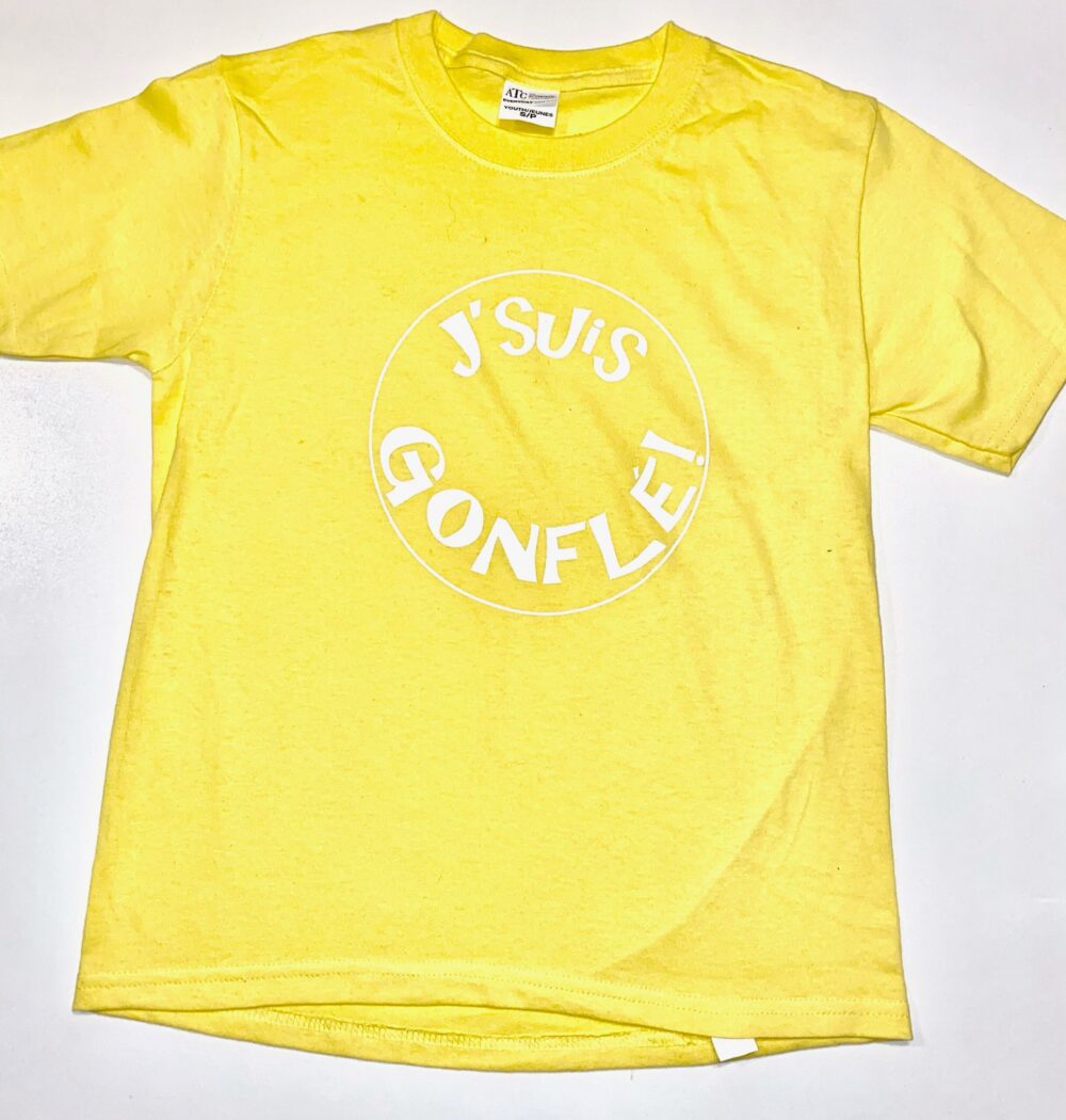 T-shirt jaune J'suis GONFLÉ!