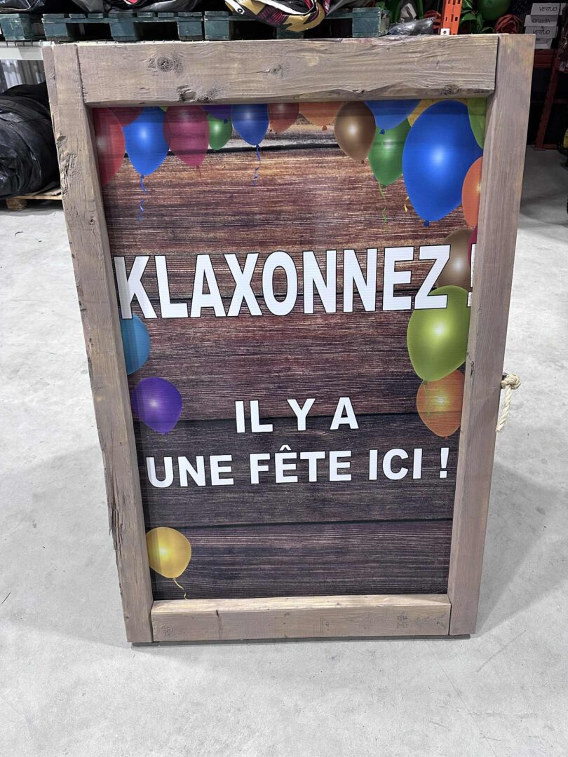 Pancarte Klaxonnez !