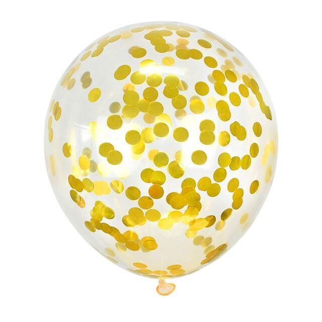 Ballon pailleté 15 cm - Or main image 1