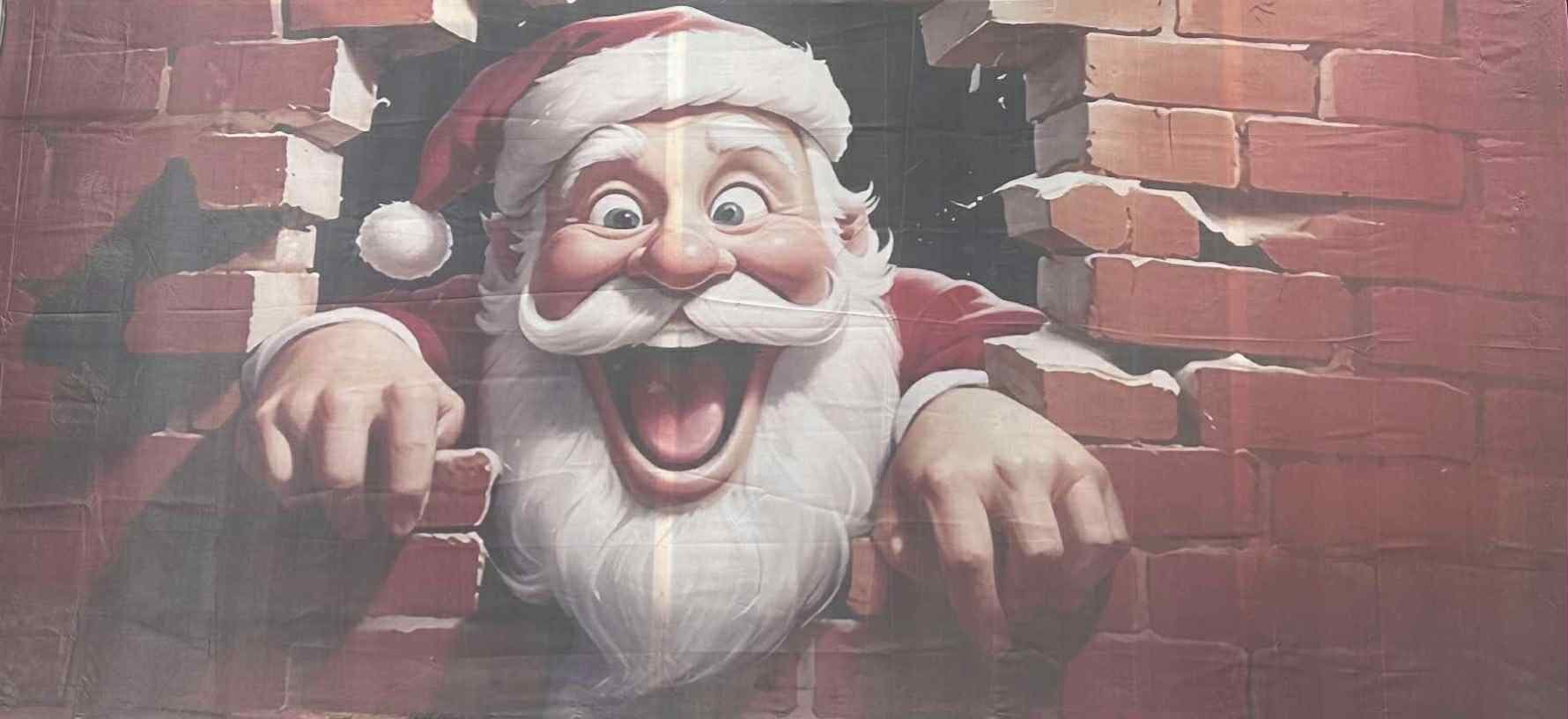 Toile Père Noel grimace